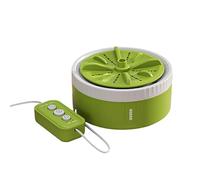 Yunmeryker Mini Lavadora Eléctrica Turbina Portátil Compacta con Estabilidad Mejorada y Programas de Limpieza Apta para Viaje Negocio Baño Cocina, Verde, Individual