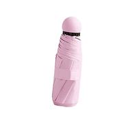 Yunmeryker Mini Plegable Compacto Portátil Resistente Al Viento Impermeable Protección Solar para Hombres Mujeres Adecuado para Excursiones Trabajo, Rosado