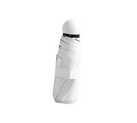 Yunmeryker Mini Plegable Compacto Portátil Resistente Al Viento Impermeable Protección Solar para Hombres Mujeres Adecuado para Excursiones Trabajo, Blanco