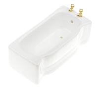 Yunmeryker Miniatura Baño Casa Muñecas Bañera Cerámica Accesorio Mobiliario Escena Realista Adecuada para Decoración de Casas de Muñecas Colección Regalo para