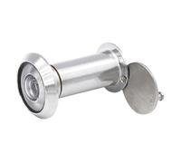 Yunmeryker Mirilla para Puerta Panorámica Visor Amplio Antirrobo Lente de Vidrio Templado Ajustable Y Fácil Montaje Adecuada para Hogares Departamentos Residenci, Plata de 35 a 60 mm.