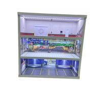 Yunmeryker Modelo de Coche Escena de Estacionamiento Caja Organizadora Cubierta Acrílica con Luz Material PVC Adecuado para Coleccionistas Decoración del Hogar O, Estilo D