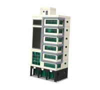 Yunmeryker Modelo de Edificio Miniatura Maqueta Arquitectónica Conjunto DIY Ornamento para Diorama Micro Paisaje Escénico Montaje Realista para Apasionado, Amarillo Claro