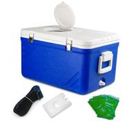 Yunmeryker Nevera Portátil y Caja Té con Sunroof, Aislamiento Duraro para Camping, Pesca y Barbacoas, Original con tragaluz, 50L