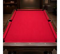 Yunmeryker Paño Mesa Pool poliéster, 2,8 Metros, para Billar Americano para particulares y retapizado, Rojo