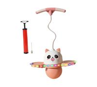 Yunmeryker Pogo Manija Tabla de Salto Juguete con Bomba Tablero Antideslizante Inflable con Luces PP PVC Resistente Adecuado para Niños Adultos, Rosa