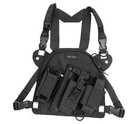 Yunmeryker Radio Chest Harness Bolso Universal para con Cremallera Arnés de Hombro Ajustable Y Compartimiento Principal para Y Papeles Múltip, Estilo un