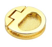 Yunmeryker Redondo Empotrado para Puerta de Armario con Latch Fabricado en Aleación de Zinc Resistente Instalación Fácil Y Multifuncional Adecuado, Oro