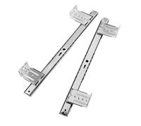 Yunmeryker Riel para Bandeja de Teclado Guía de Cajón Deslizante Bajo Escritorio Riel Deslizante para Teclado Bajo Mostrador Juego de Rieles para Cajón de Teclad, 27 Mm Plata 4 Alturas