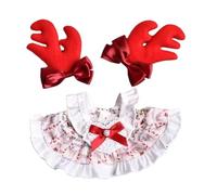 Yunmeryker Ropa para Muñeca Peluche 15cm Vestido Noche Conjunto Desmontable Tejido Agradable Hechura Fina Accesorios para Álbumes de Fotos Manualidades, Falda de Alce