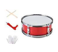 Yunmeryker Snare Drum Resistente para Incluye Baquetas Guantes Y Correa Cómoda Instrumento de Percusión con Sonido Preciso Y Estructura Duradera Adecuado, Rojo