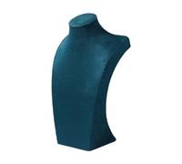 Yunmeryker Soporte para Collar Expositor de Collares Maniquí para Joyería Torre de Aterciopelado Y Resistente Adecuado para Vendedores Exposiciones, Verde 30cm Alto, Individual