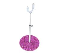 Yunmeryker Soporte para Muñecas Stand Expositor Altura Regulable Base Segura U de Metal Material Sólido PP Compatible con Muñecas 1/12 Escala Adecuado para, Rosa