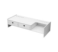 Yunmeryker Soporte para Portátil Base de Estante Organizador Accesorios Escritorio Cajones Material PVC Adecuado para Oficina Estudio Sala de Conferencia, Grosor Del Tablero: