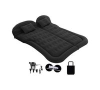 Yunmeryker SUV Inflable Cama de Aire para Automóvil Colchón Portátil Hinchable con Almohadas Y Bomba de PVC Flock Adecuado para en Viajes Excursiones Ca, Negro