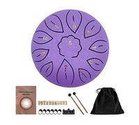 Yunmeryker Tambor de Lengüeta de Acero Portátil con 11 Notas Percusión Manual para Niños Y Adultos Material Resistente Fácil de Tocar con Baquetas Adecuado para, Púrpura