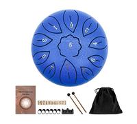 Yunmeryker Tambor de Lengüeta de Acero Portátil con 11 Notas Percusión Manual para Niños Y Adultos Material Resistente Fácil de Tocar con Baquetas Adecuado para, Azul