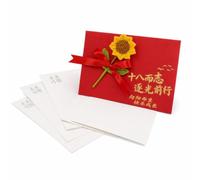 Yunmeryker Tarjeta Graduación, Tarjeta Felicitación, Diseño con Estampado en Caliente, para, Estilo pastoral con la frase Éxito en los exámenes, victoria de una sola vez
