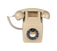Yunmeryker Teléfono de Pared Retro Teléfono Fijo de Disco Teléfono Antiguo Vintage Teléfono de Cable Material PP con Sonido Mecánico Clásico Adecuado para Oficin, Blanco