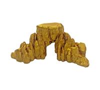 Yunmeryker Terrain Rock Ornamento Escénico para rol Y Manualidades Roca de Simulación para Diorama Accesorio para Hobby Material de Polipropileno Resistente, Oro