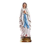 Yunmeryker Virgen María Estatua Figura Religiosa Europea Mexicana Ornamento Escultura Católica de Resina Pintada a Mano Decoración Adecuada para Escritorio Mesa
