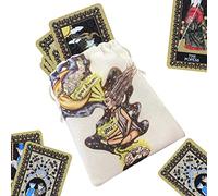 Yunmiao 5 bolsas de terciopelo para tarot | Tarot Deck Organizer Holder Tasche,Tarot Taschenhalter portatil Geschenkktüten, Tarot Kartentasche con cordón para adivinación accesorios cristales