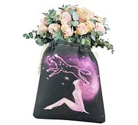 Yunmiao 5 bolsillos para cartas del tarot, bonita bolsa de tarot con cordón, bolsa de cartas del tarot con cordón para cartas de juego Rider Waite Tarotdeck Tarjetas de oráculo para mujeres