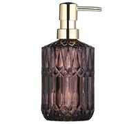 YunNasi Dispensador de Jabón Líquido Dosificador de Jabón Hecho de Vidrio para Detergente para Platos, Loción de Champú, Encimera de Baño, Cocina, Lavadero (Gris Oscuro)
