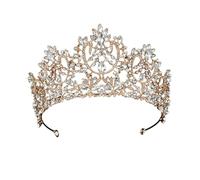 YUNNESS Baroquely Styles - Diadema de coronas de cristal brillante, joyería para el cabello para mujer, fiesta de noche y actuaciones escénicas, as the pic show, aleación