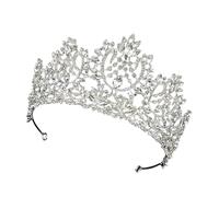YUNNESS Baroquely Styles - Diadema de coronas de cristal brillante, joyería para el cabello para mujer, fiesta de noche y actuaciones escénicas, as the pic show, aleación