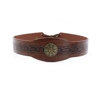 YUNNESS Diadema medieval de piel sintética vintage en relieve, accesorio para la cabeza para fiestas de cosplay y entusiastas de la moda