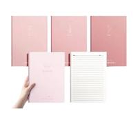 YUNNIAN 4 cuadernos de tapa blanda con 80 páginas, diario rayado de 7 x 10 pulgadas, cuaderno de rayas universitarias para escribir notas de diario