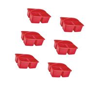 YUNNIAN 6 cestas de almacenamiento apilables con asa, organizador de 3 secciones, contenedor de almacenamiento portátil para suministros de arte y manualidades