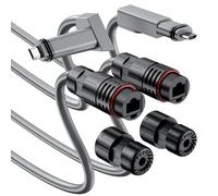 YUNNIAN Adaptador Ethernet Gen 2 acoplador impermeable para extensión de cable satélite pequeño, compatible con plato y