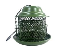 YUNNIAN Anti Squirrels Weatherproof Metal Bird Feeder Hanging Large Tray Easy Fill for Backyard Squirrels Proof Bird Feeder