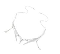 Yunnian cadena de mentonon asimétrica fluido estilos punk labios cara joyería aleación accesorio arte corporal diseños cadenas cara punk no convencionales