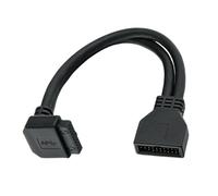 YUNNIAN Caja De Computadora USB3.0 Cable De Encabezado Frontal 19 Pines 20 Pines Amplia Compatibilidad En Ángulo Recto para Placa Base De Escritorio