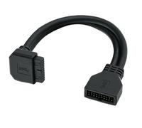 YUNNIAN Caja De Computadora USB3.0 Cable De Encabezado Frontal 19 Pines 20 Pines Amplia Compatibilidad En Ángulo Recto para Placa Base De Escritorio