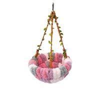 YUNNIAN Cama colgante para pájaros, hamaca de felpa para loros, relajación, funda lavable desmontable para jaula de pájaros, lugar de descanso, nido de felpa