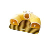 YUNNIAN Cómodo Túnel Y Cama De Lana para Gatos Construcción Combinada para Animales Pequeños Área Cálida para Dormir Área De Actividades Divertidas Cama Túnel Lavable para Mascotas