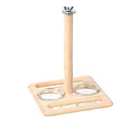 YUNNIAN Cuenco de alimentación para pájaros, loros, suministros de pie, soporte para pájaros, juego de juguetes, pájaros apornis, periquitos, jaula de perca
