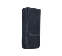YUNNIAN Estuche de cuero vintage para bolígrafos estilográficos, organizador de bolígrafos de viaje para estudiantes y mujeres, Blue, Size Approx. 7.5x16.5x3.50cm/3x6.4x1.4in