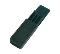 YUNNIAN Estuche de cuero vintage para bolígrafos estilográficos, organizador de bolígrafos de viaje para estudiantes y mujeres, Green, Size Approx. 7.5x16.5x3.50cm/3x6.4x1.4in
