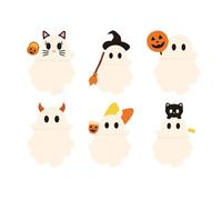 YUNNIAN Halloween Phone Stickers 6pcs Removable PVC Pumpkin Decals Scratch Seasonal Decor for Smartphones Devices Sticky Pumpkin Stickers