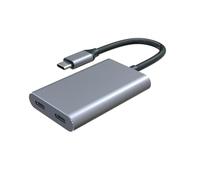Yunnian - Hub de carga USB C a adaptador para salida de vídeo 4 K a 60 Hz, PD100 W, carcasa de aleación de aluminio de carga rápida, conexión de transferencia de 10 Gbps