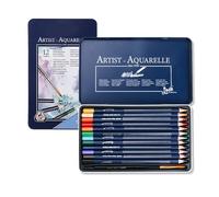 YUNNIAN Juego de lápices para colorear de acuarela con estuche de metal, lápiz de colores con pincel fino, suministros de arte para dibujar