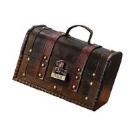 YUNNIAN Maletas de madera resistentes europeas de moda, accesorio portátil de almacenamiento para viajes y organización del hogar