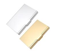 YUNNIAN Tarjeteros Plegables De Metal para Tarjetas Visita Estuche Reciclable Aleación Aluminio 93x53mm para Viajes Y Compromiso Profesional 2 Uds.