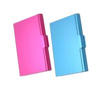 YUNNIAN Tarjeteros Plegables De Metal para Tarjetas Visita Estuche Reciclable Aleación Aluminio 93x53mm para Viajes Y Compromiso Profesional 2 Uds.