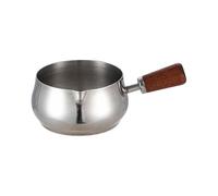 YUNNIAN Vasos de chupito de acero inoxidable con mango de madera resistentes para salsas y bebidas, lavavajillas